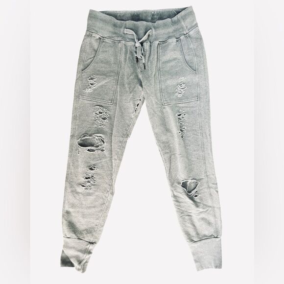 NSF Barneys NY Gray Joggers Size Small Factory Distressing - Picture 1 of 4